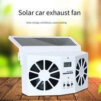 2022 new solar powered car exhaust fan car ventilator cools down and eliminates peculiar smell window mounting for most cars fan
