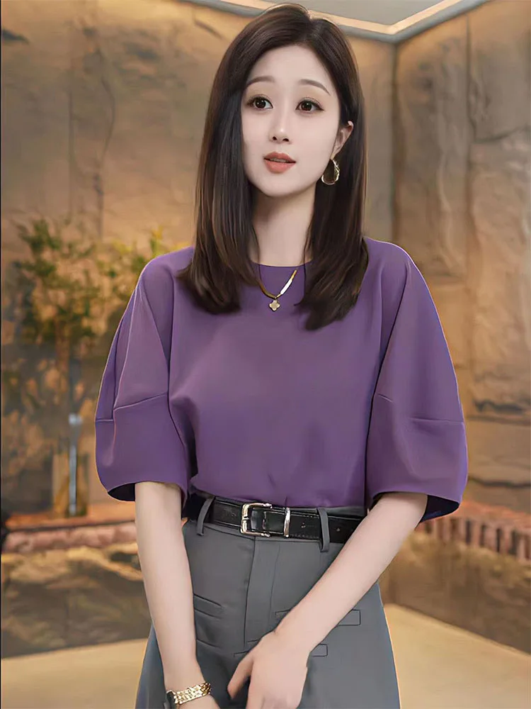 Европейские товары модная футболка с круглым вырезом и коротким рукавом Женский