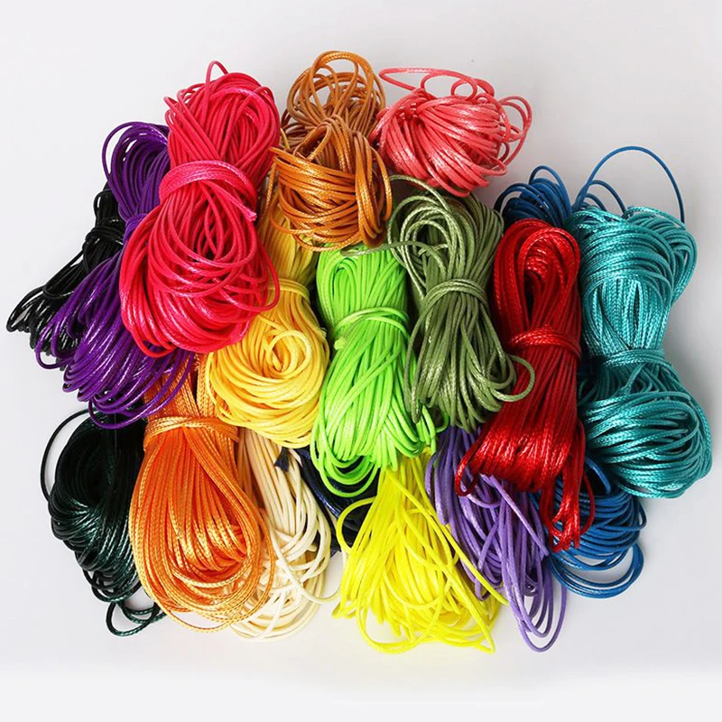 5-15m Dia 1-2mm Colorful Korean Waxed Thread Cord String Strap Rope For Necklace Bracelet Making Craft Jewelry Accessories - купить по
