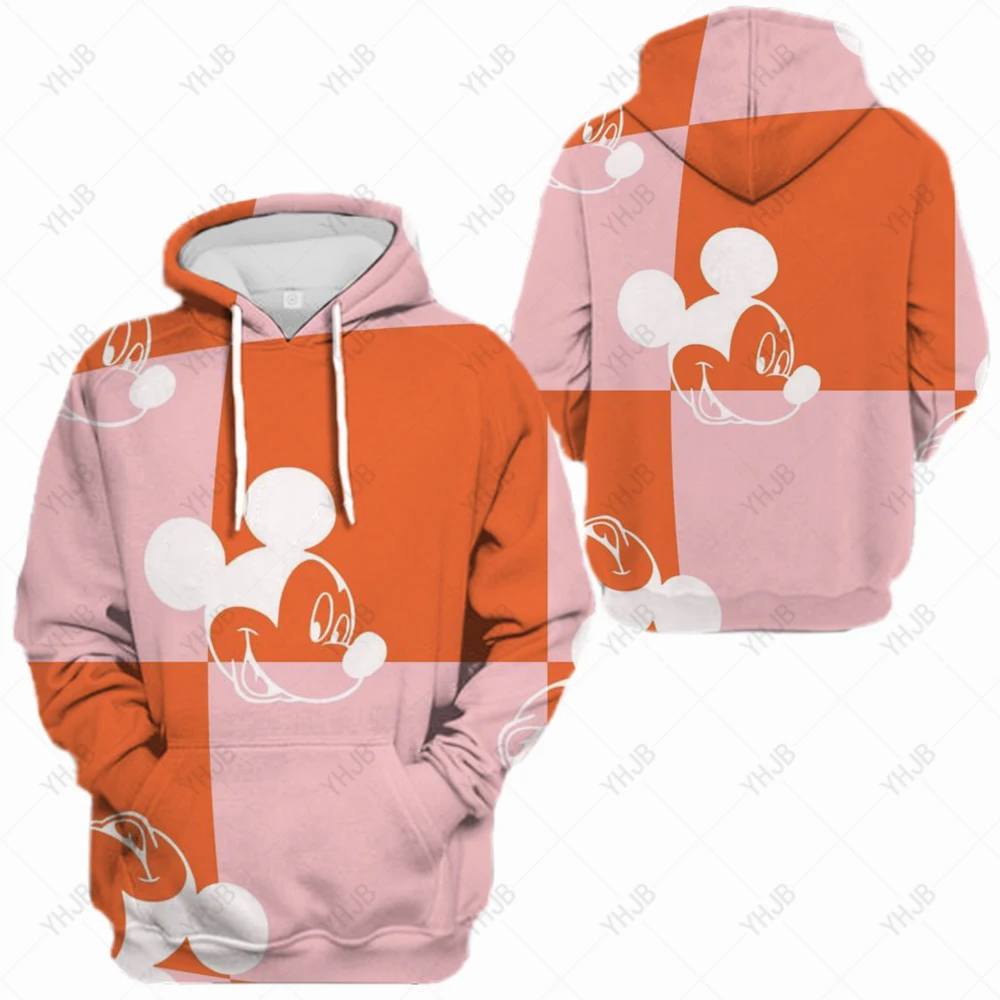 

Disney Minnie Mouse Men's Hoodies 3D Printed Cartoon Anime Women Sweatshirt Spring Long Sleeve Children Pullovers