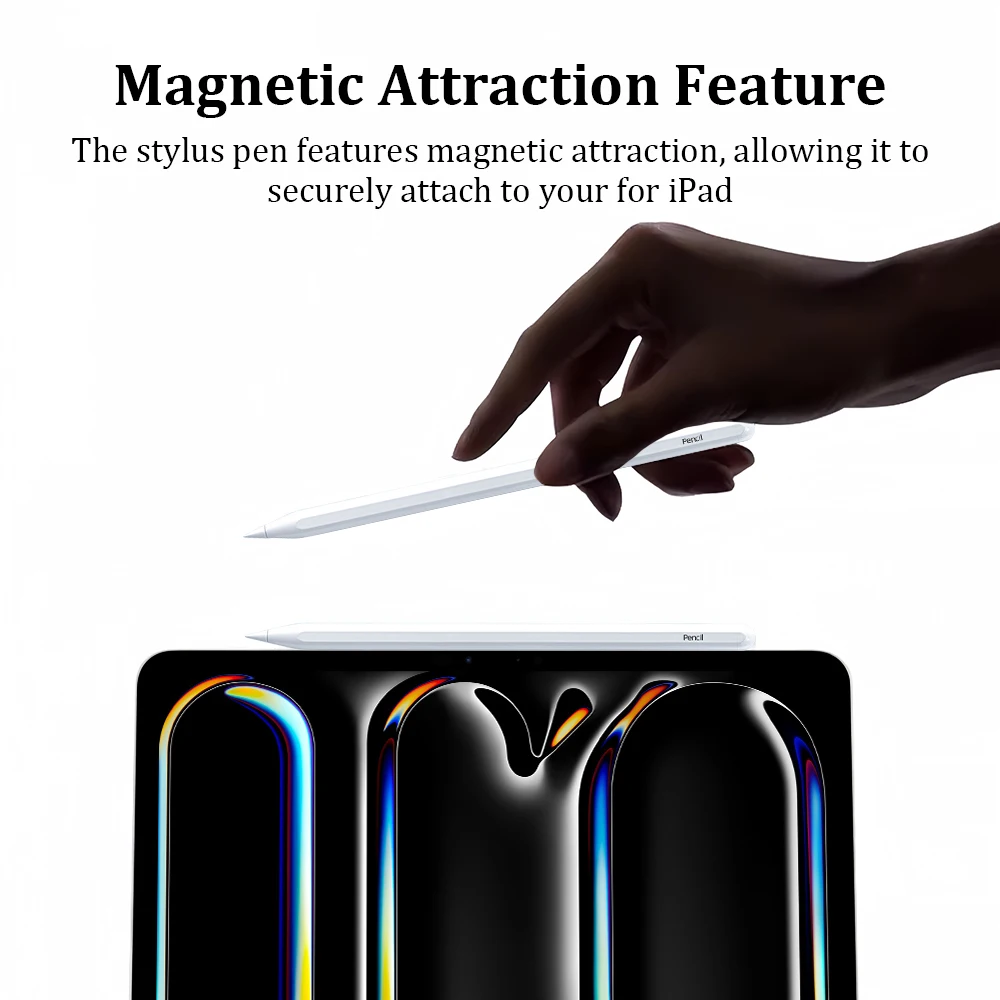Фото Стилус для Apple Pencil для iPad 11-го поколения A16, 10-го, 9-го поколений, Air 11 M4 M3 M2, 5, 4, Pro 13, 12.9 M5, Mini 7, 6, Bluetooth-сенсорные ручки №4