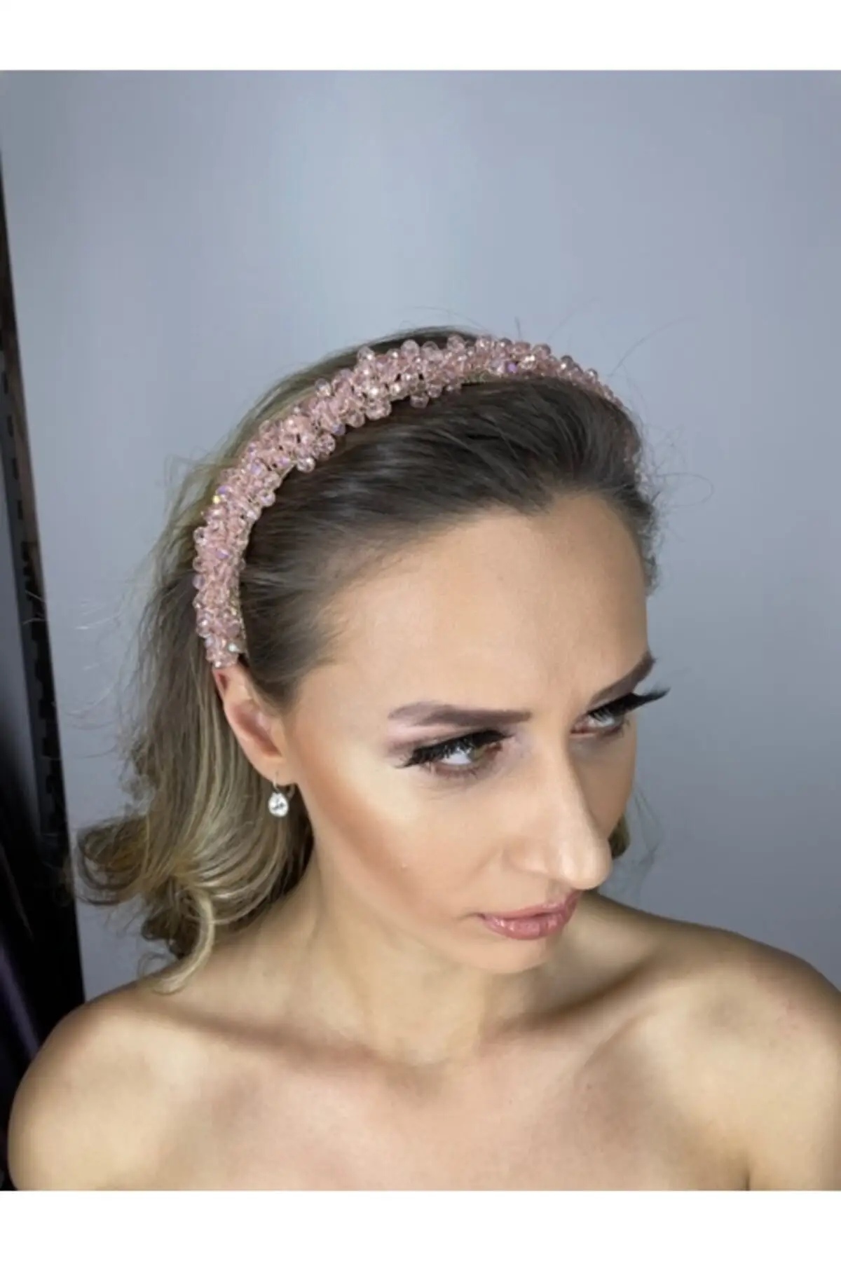 

Bridal Accessories Crystal Beaded Powder Crown Bridal Tiara Wedding Handmade For Bride And Bride