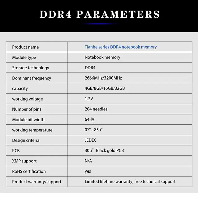 SKIHOTAR DDR3 DDR4 SoDimm Ram Notebook Memory Module DDR3 4GB 8GB 16GB 1333MHZ 1600MHZ 3200MHZ PC4 Memoria RAMS 6