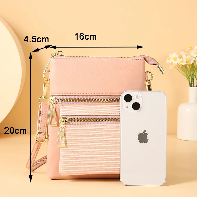 New Shoulder Bag Designer Handbags For Ladies Solid Color Crossbody Bags For Women Fashion Female Small Flap Leather Phone Bag