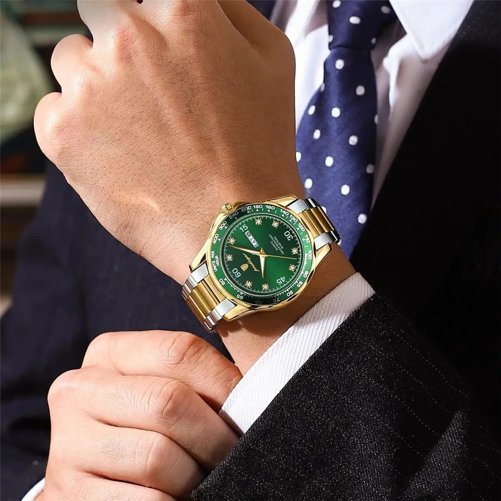 Фото Poedagar Reloj модные кварцевые наручные часы новые золотые мужские часы с бриллиантами для мужчин автоматические часы мужские подарки цифровые часы 2026 №5