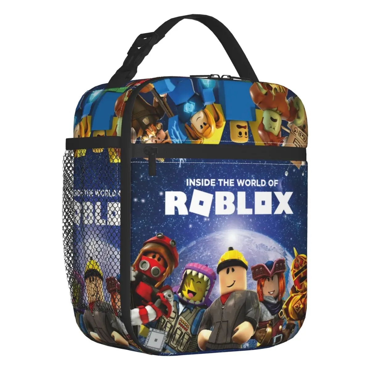 

Robloxs Insulated Lunch Tote Bag for Women Cartoon Anime Game Resuable Thermal Cooler Bento Box School