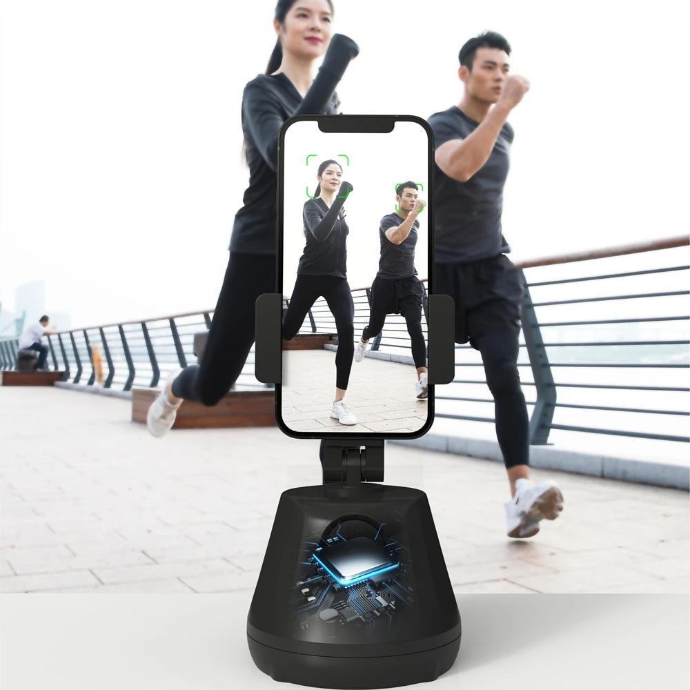 

Face Tracking Smart Gimbal Stabilizer Auto Rotation Cell Phone Holder Selfile Stick Wireless Stand For Youtube Tiktok Live Cast