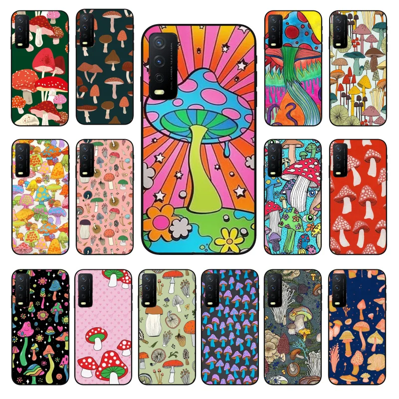 

Rainbow Mushrooms Phone Case for VIVO V21E V21 V23 V23E V2109 Y53S Y33S Y55 Y76 Y31 Y21 Y72 Y01 Y21S Y11S