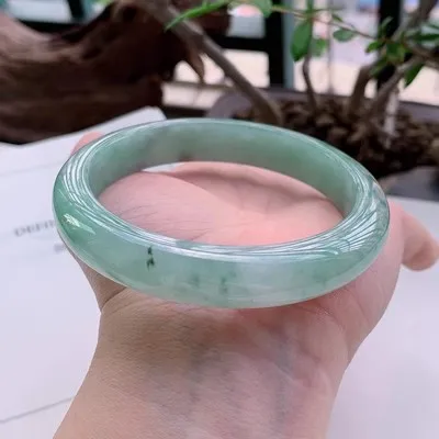 Ювелирные изделия zheru браслет из натурального бирманского нефрита 54 мм-62 мм