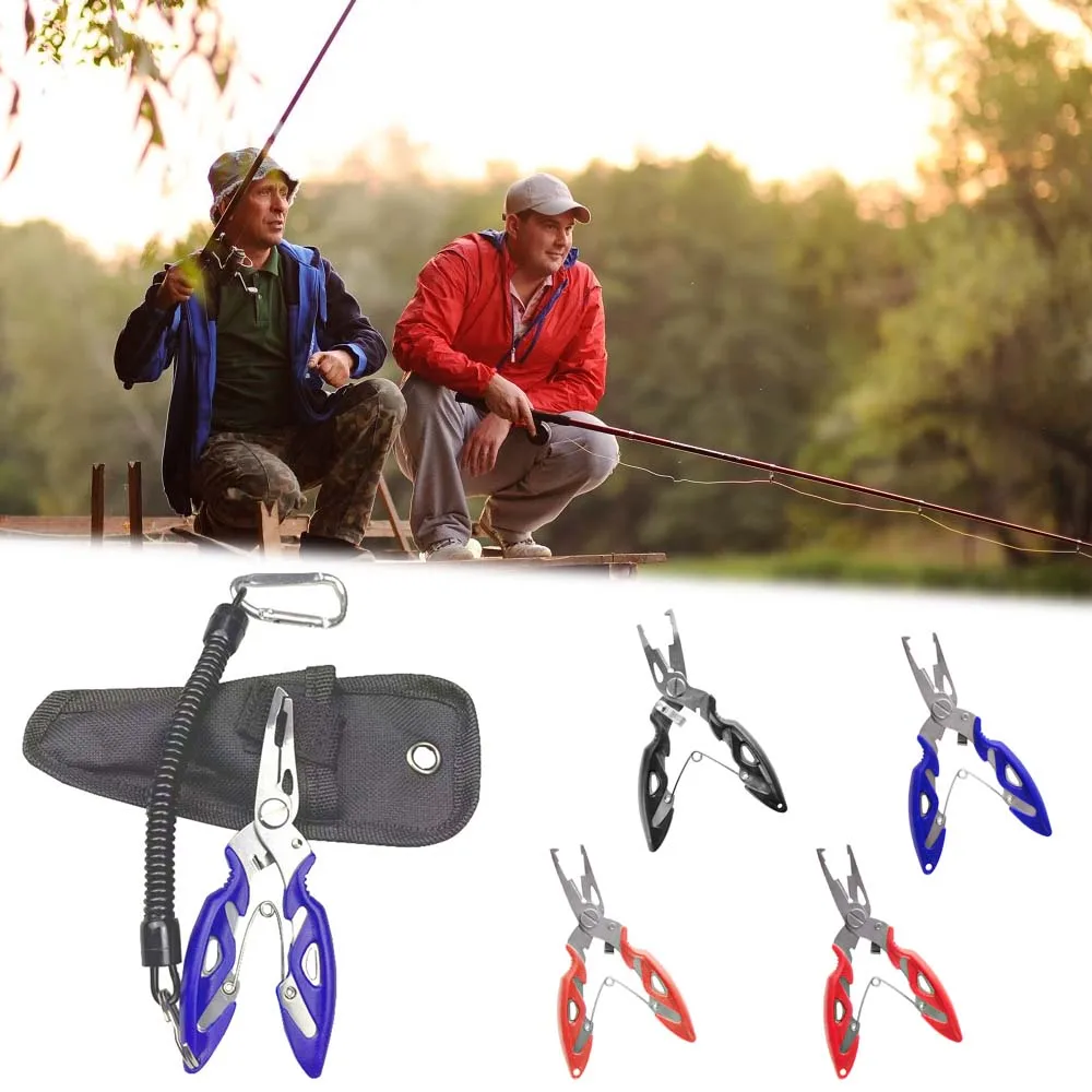 

Multifunction Fishing Plier Scissor Braid Line Lure Cutter Hook Remover Fishings Storage Bag Tackle Tool Cutting Fish Use Tongs