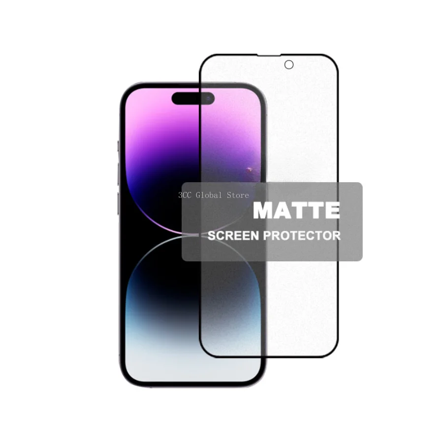 

2PCS Matte Screen Protector For iPhone 15 14 13 12 11 Pro Max Tempered Glass For iPhone 7 8Plus X XS XR SE2 SE3 Film