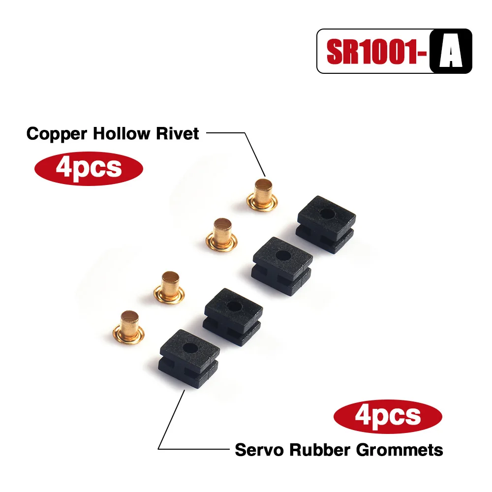 

AFRC Servo Противоударная резиновая накладка Монтажная накладка Медная полая заклепка Для фиксации сервопривода противоударные аксессуары