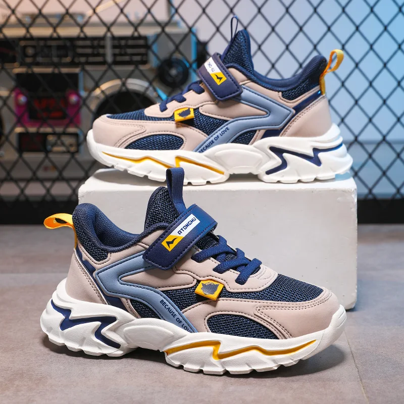 

Spring Fashion Boys Sneakers Soft Comfortable Mesh Lining Kids Sneakers Toddler Shoes Lightweight Children's Running Shoes