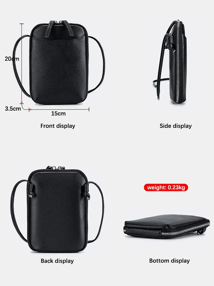 Женская сумка Zency из мягкой натуральной кожи маленькая сумочка для телефона