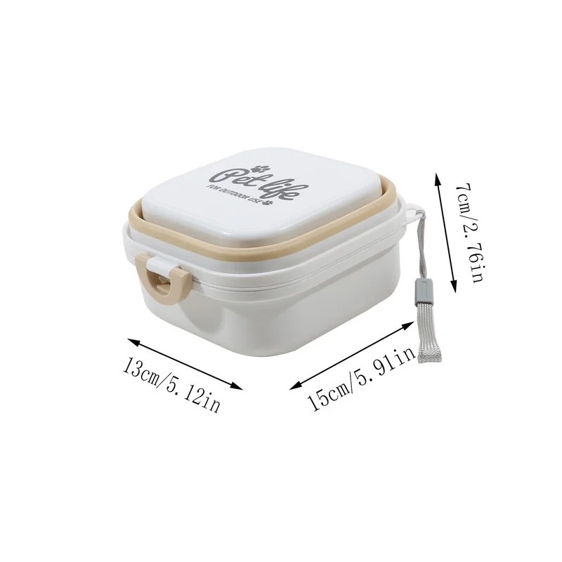 Thickened Folding Pet Bowls Outdoor Double Tableware Travel Dog Feeder Supplies Portable