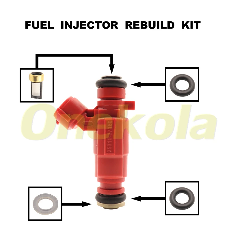 

Fuel Injector Seal O-Ring Kit Seals Filters for Hyundai 05-13 Accent Elantra KIA 1.6L 35310-37160 9260930022