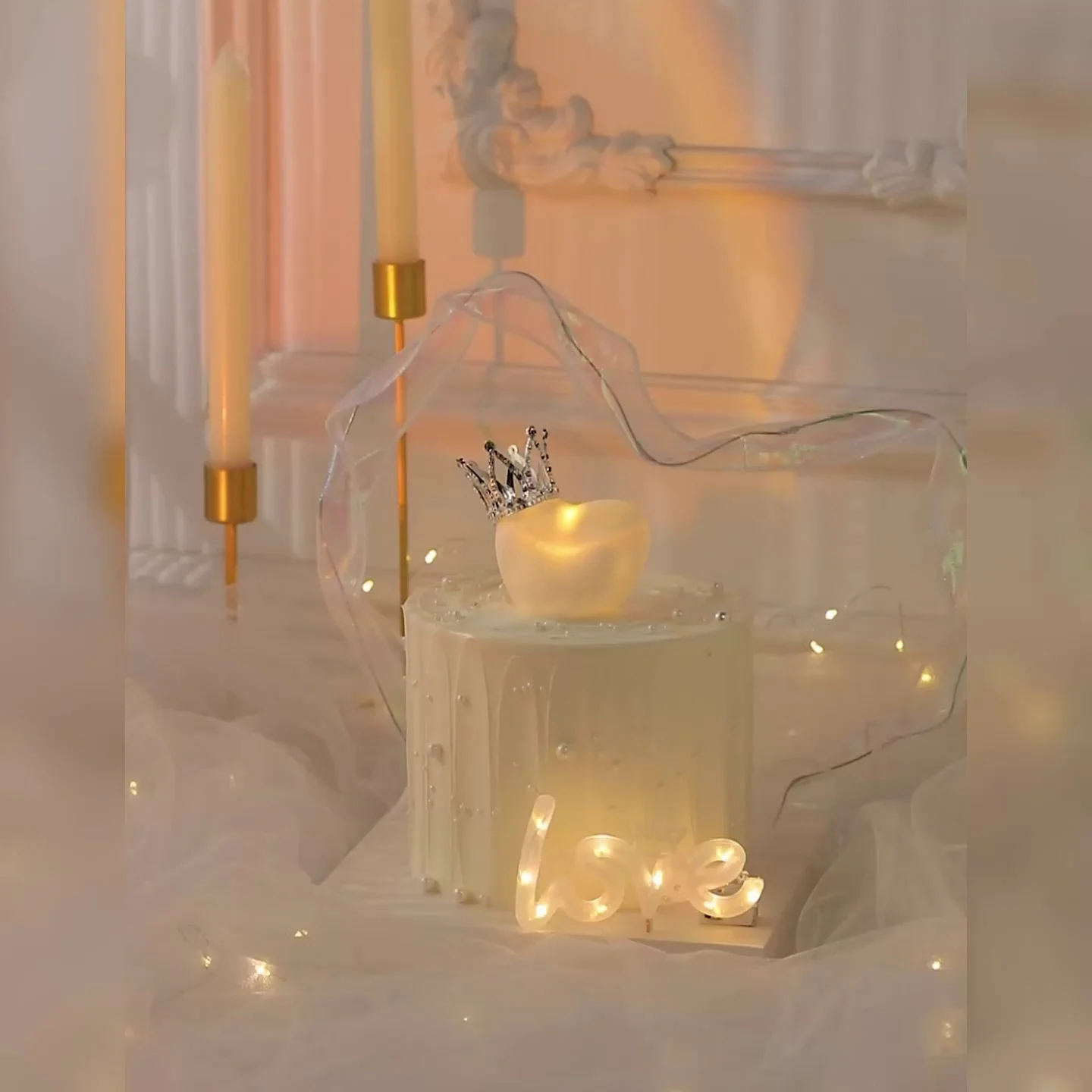 

Colorful Cake Topper Crown Star Heart Happy Birthday Cake Decor Supplies Baby Shower Decoration Wedding cupcake