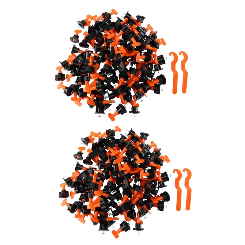 

200Pcs Flat Ceramic Floor Wall Construction Tools Reusable Tile Leveling System Kittile Leveling System Kit For Tile