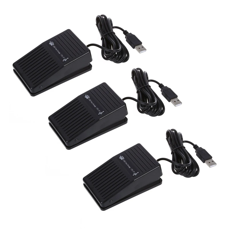 

3X USB Foot Pedal Switch Control Keyboard Action For PC Computer Games New Pcsensor Foot Switch USB HID Pedal