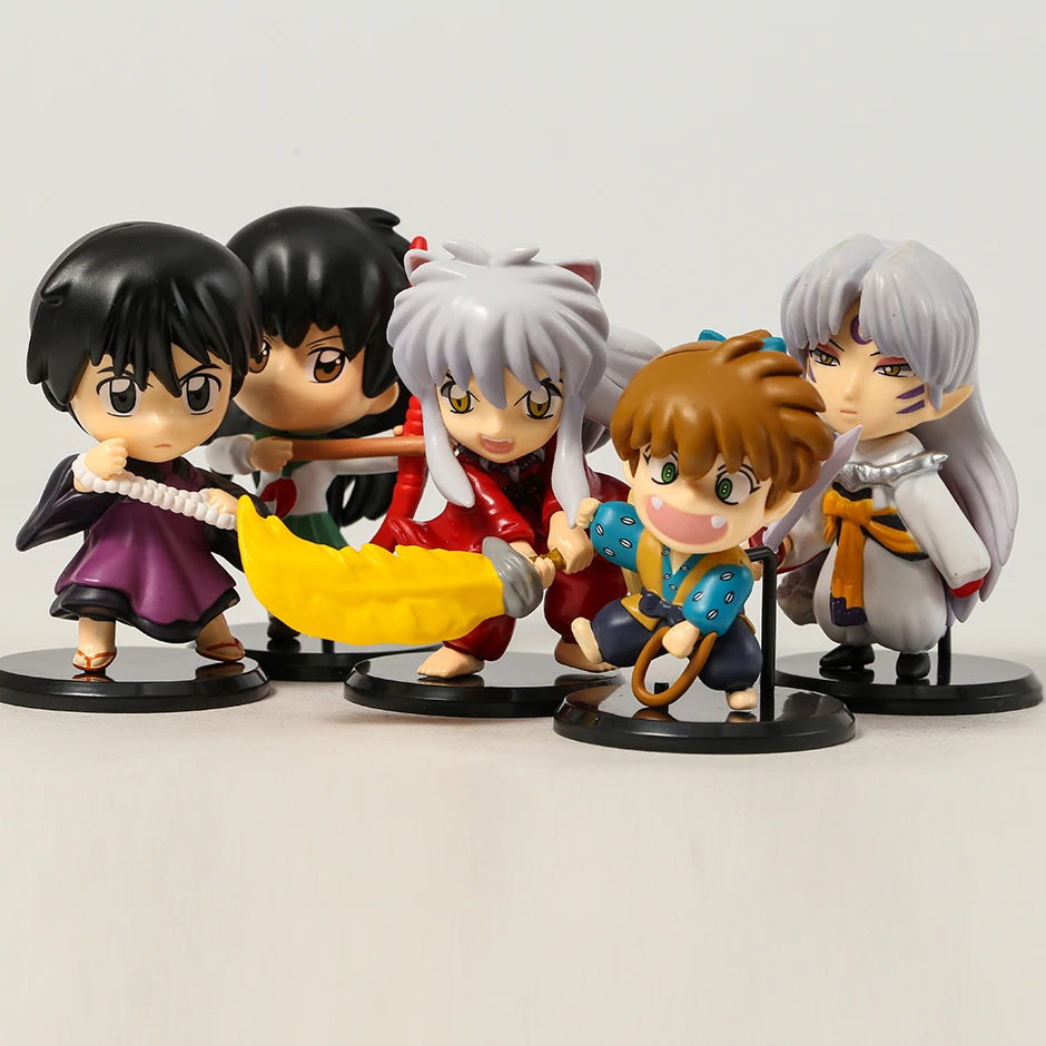 

Набор Inuyasha Sesshomaru Higurashi Kagome Miroku Shippo Статуэтка из ПВХ милые игрушки модели куклы игрушки