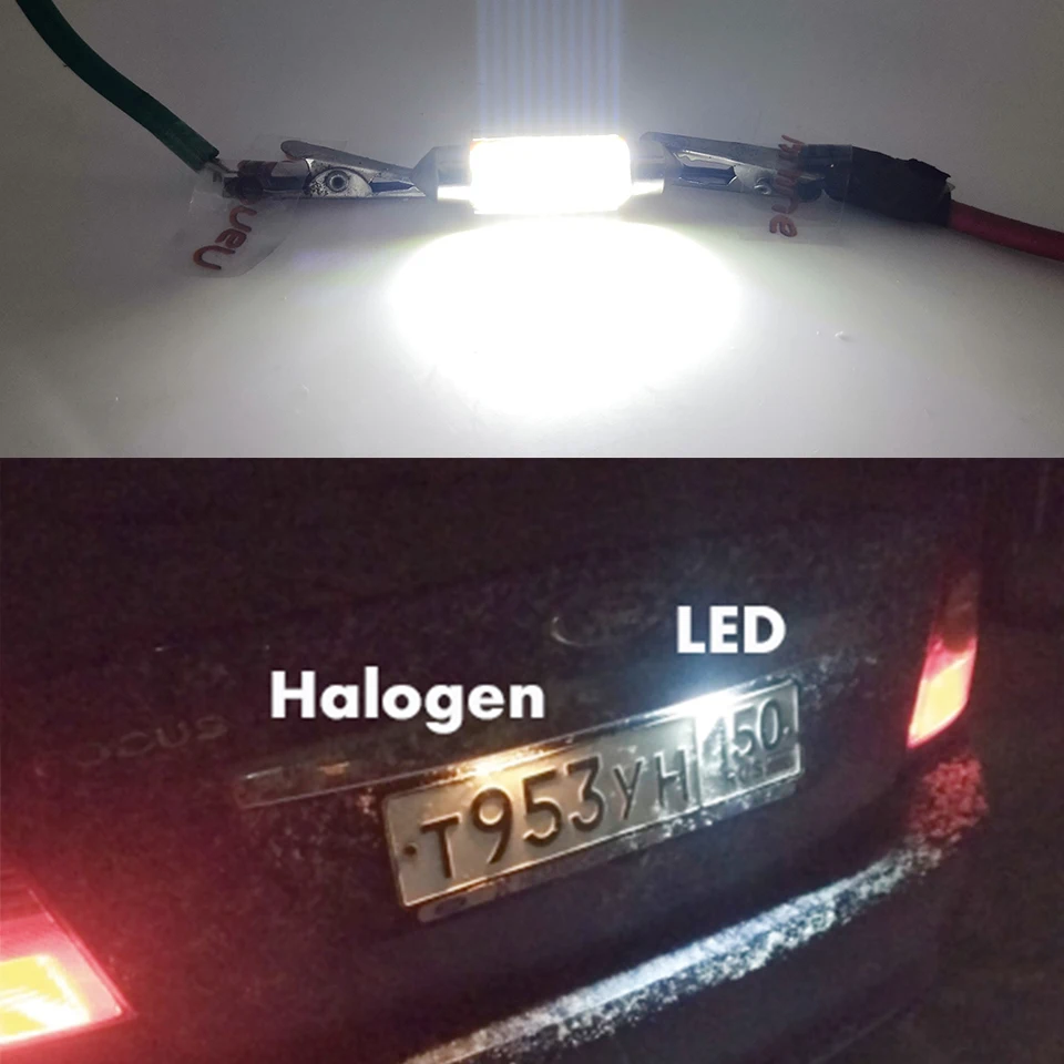 Новейсветодиодный ная лампа для чтения C5W C10W автомобильный фестонный интерьера
