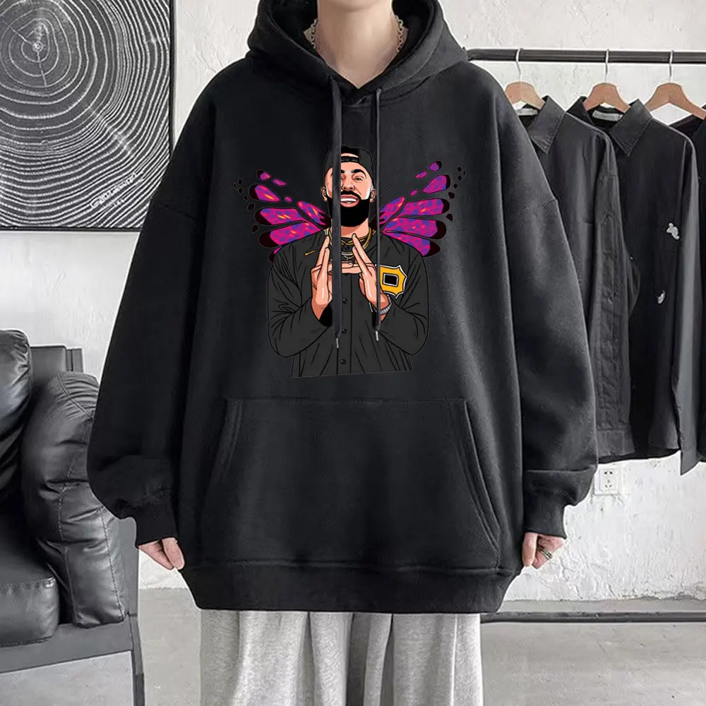 

Rapper Eladio Carrion Hoodie Sauce Boyz Monarca Graphic Hoody Male Long Sleeve Oversized High Quality Pullover Sweatshirt Unisex