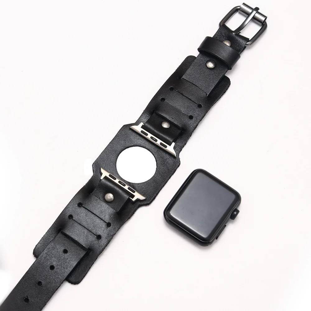

Ремешок для Apple watch band 44 мм 40 мм 45 мм 41 мм, браслет из натуральной кожи в ретро стиле для iwatch, Apple watch Series 3 4 5 se 6 7