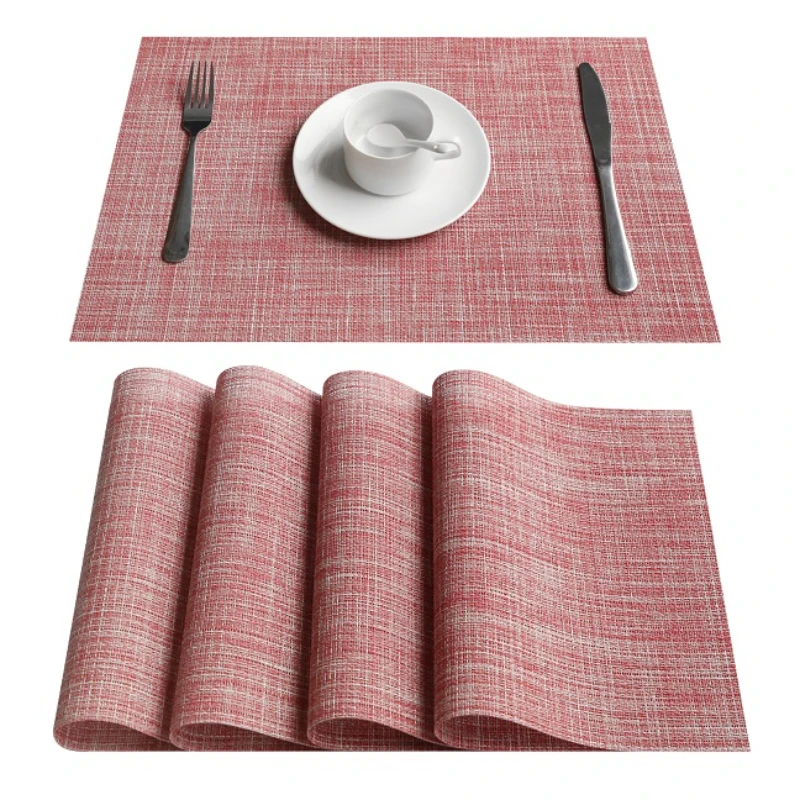

PVC kitchen Dinning Placemats for Table Mat Manteles Individuales Doilies Cup Mats Coaster Water Proof Table Cloth Pad