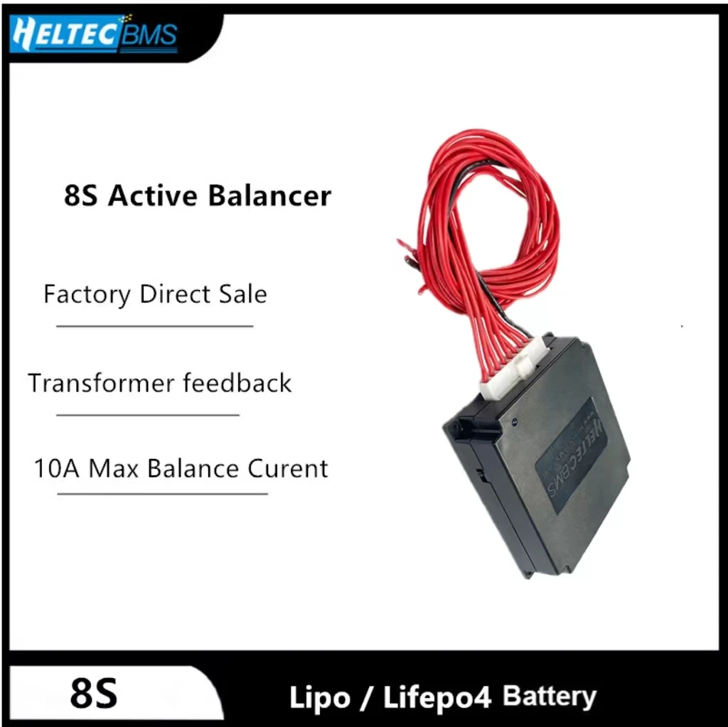 

Heltec 10A 8S active Balancer Transformer feedback energy transfer for solar storeage Li-ion/lifepo4/LTO Equalizer BMS For 24V