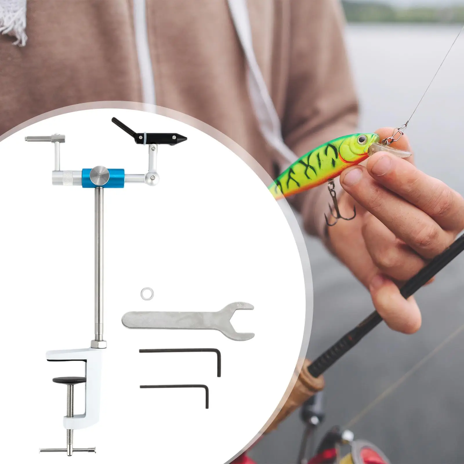 Тиски для завязывания мушек регулируемый сплав путешествий зажимы C инструмент