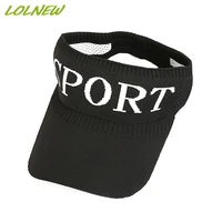 solid color empty top hat outdoor sports cycling visors hats breathable hole sun hat elastic adjustable baseball caps