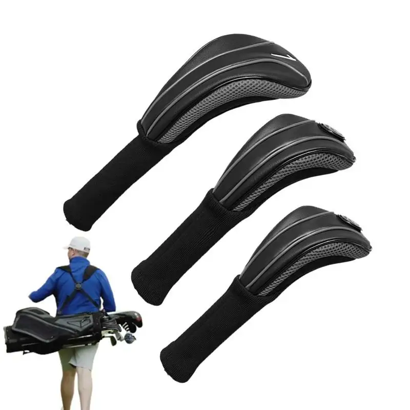 

Golf Head Covers 3pcs Golf Putter Mallet Headcover Headcover Golf Club Protectors Golf Headcovers Birthday Gifts For Beginners