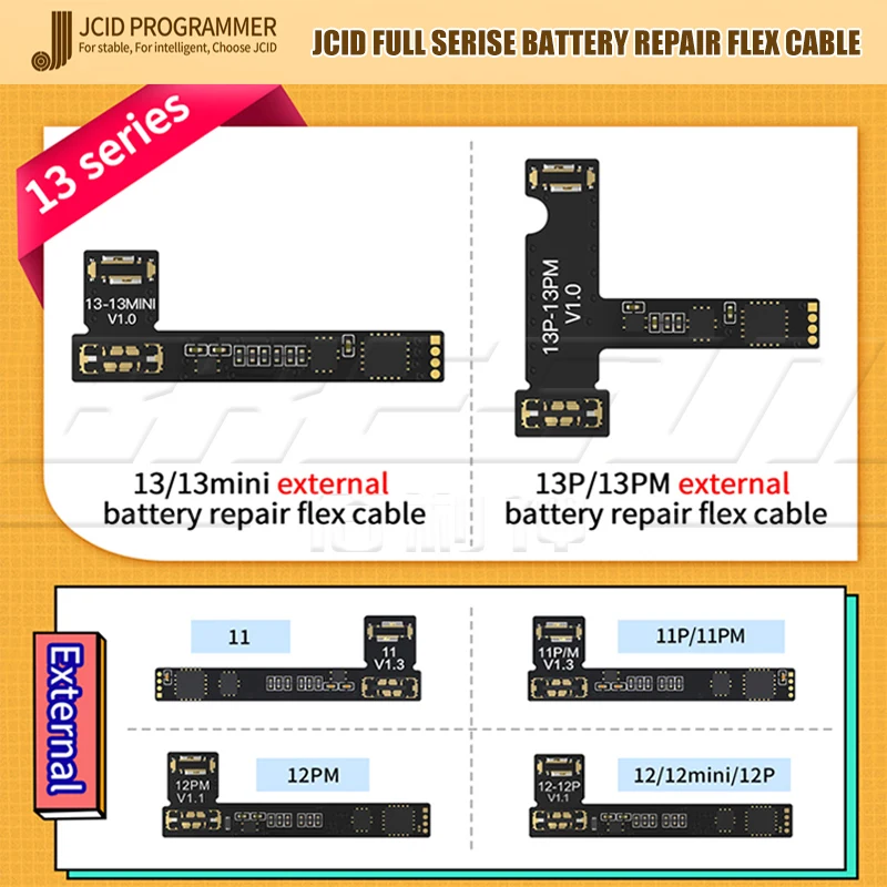 

JCID JC оригинальный аккумулятор ремонт гибкий для iPhone 11 12 13 Pro Max удаление предупреждающий аккумулятор внешний гибкий кабель Замена Ремонт