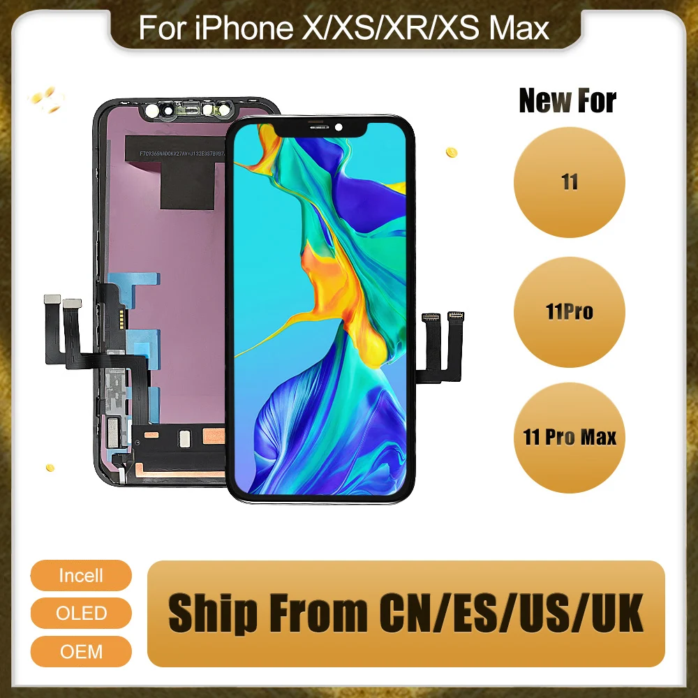 Grado A + per iPhone X XS XR XS Max 11 Pro OLED OEM liquido Retina IPS Display LCD Touch Screen Digitizer sostituzione gruppo