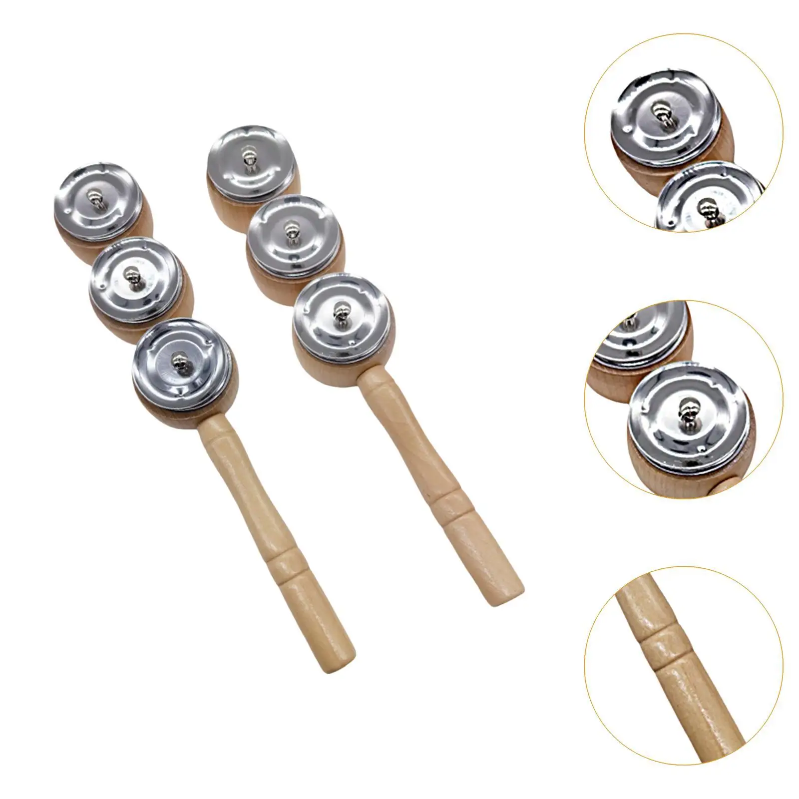 2x бубен-палочки игрушки колокольчики рождественские инструментальные ручной