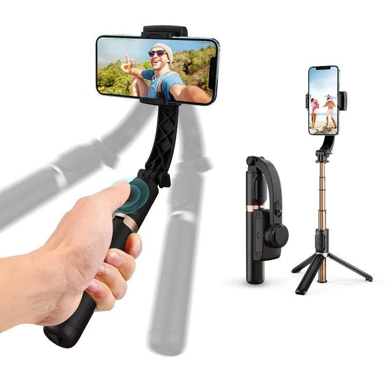 

Handheld Gimbal Portable Handheld Gimbal with Tripod and Remote Control for Smartphone Recording Video and Blogging Tiktok