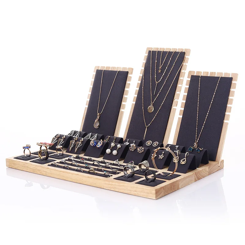 Bamboo Fungus Ring Frame Jewelry Storage Tray Ring Necklace Pendant Display Jewelry Set Display Jewelry Display Frame