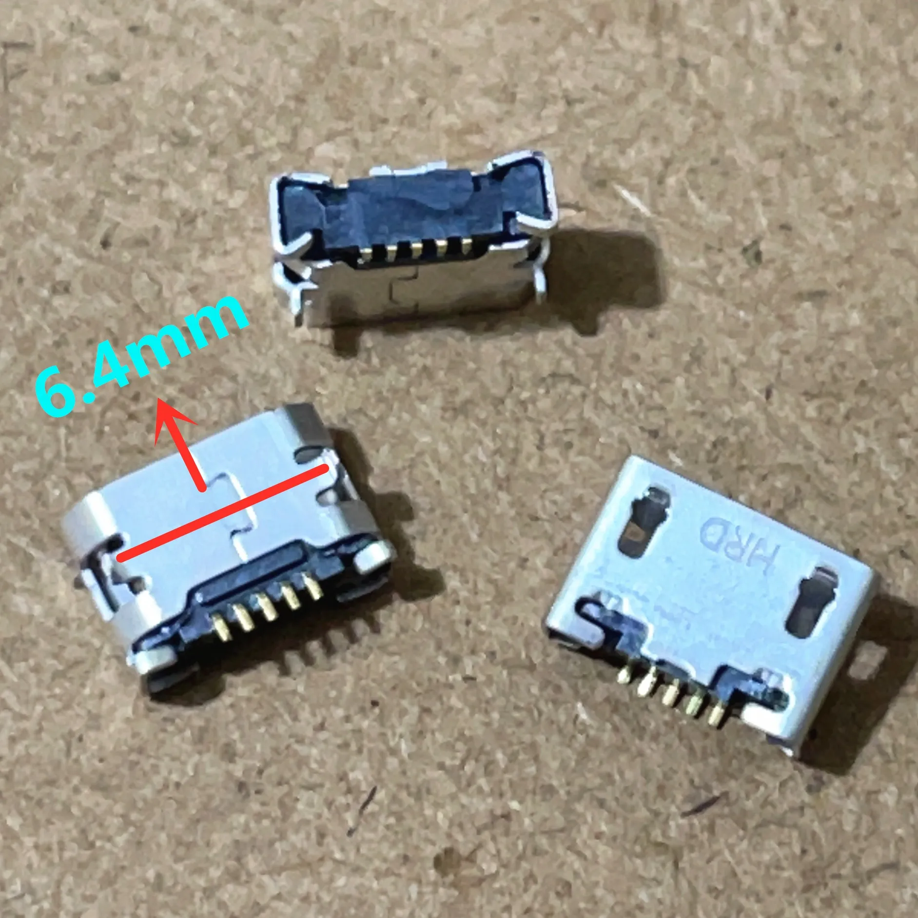 

10-100 шт. разъем Micro USB DIP2 6,4 мм USB-разъем для зарядки для Nokia 8600 Lenovo A60 A366T PAD A1 07 A520 A288T A500 A750