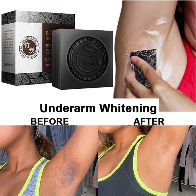 

Private Parts Whitening Africa Handmade Soap Natural Essential Oil Soap Lighten Underarm Dark Skin Bamboo Charcoal Cleansing