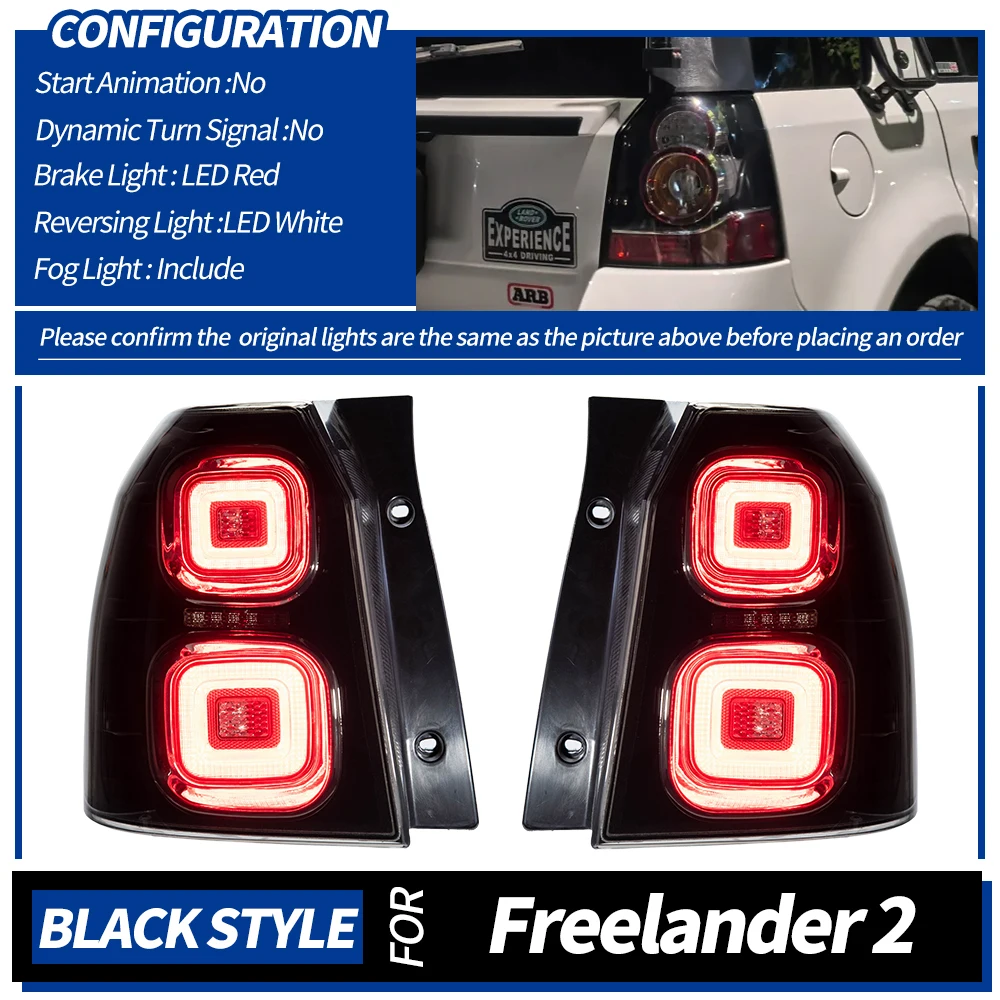 

Задний фонарь AKD для Land Rover Freelander 2, светодиодный задний фонарь 2007-2015 L359, задний противотуманный тормозной сигнал поворота, автомобильные аксессуары