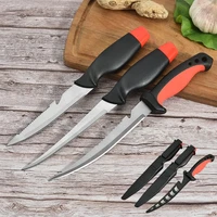 stainless steel floating fish blade fish knife multifunctional kitchen knife outdoor fish knife serrated knife with scabbard