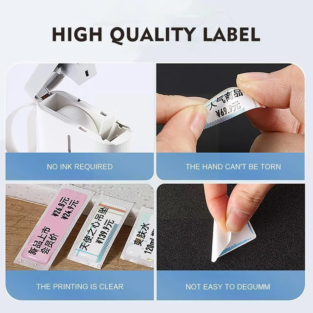 

Label Paper White Label Sticker D11 Label Tape 12mm Scratch-resistant Name Printing Self-adhe Labels Portable Label Sticker M6k6