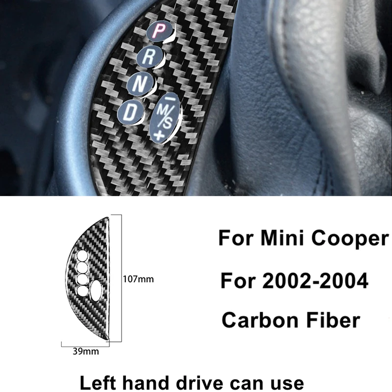 

Carbon Fiber Stickers Shifter Panel Interior Gear Box Shift Button Car Accessories For MINI COOPER S R50 R53 2002 2003 2004