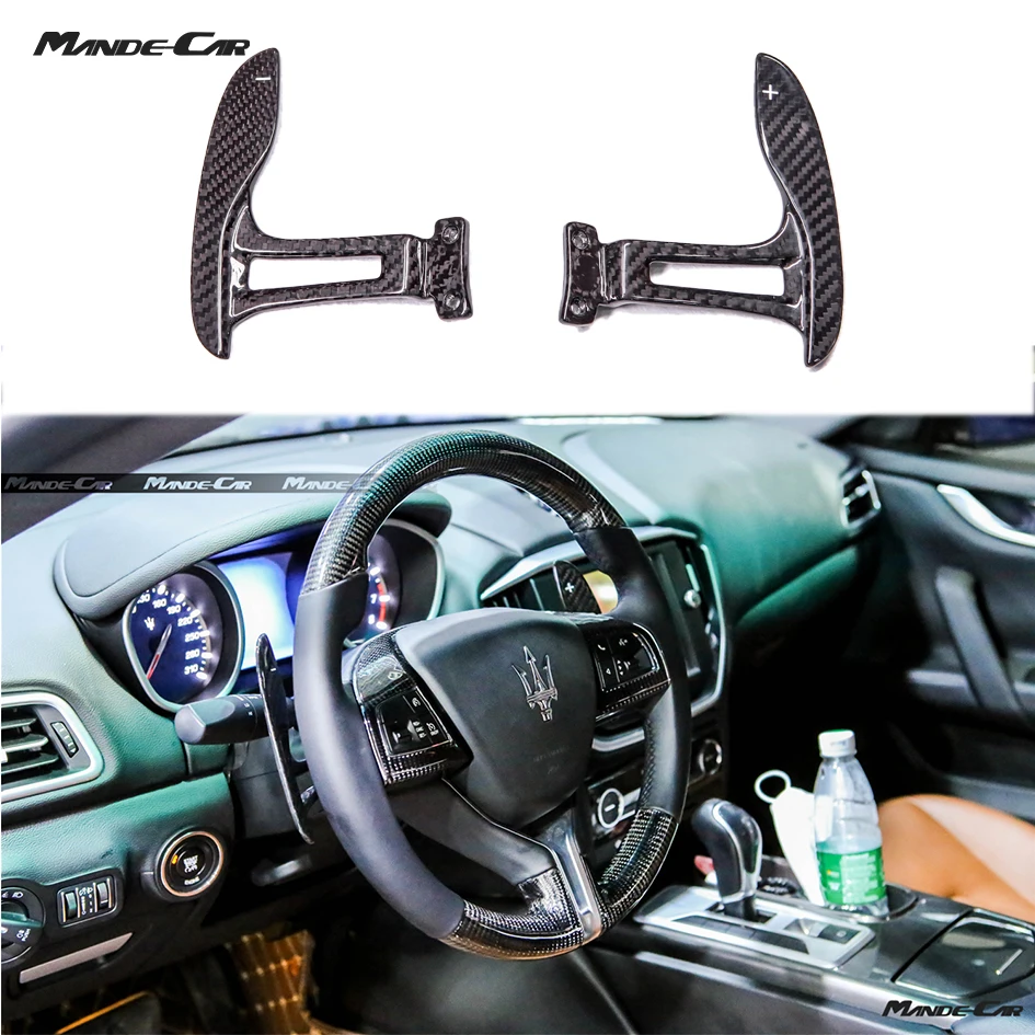 

MDK Dry Carbon Steering Wheel Paddle Shifter Extension For Maserati Ghibli Quattroporte VI Levante 2013-2023 Car Accessories