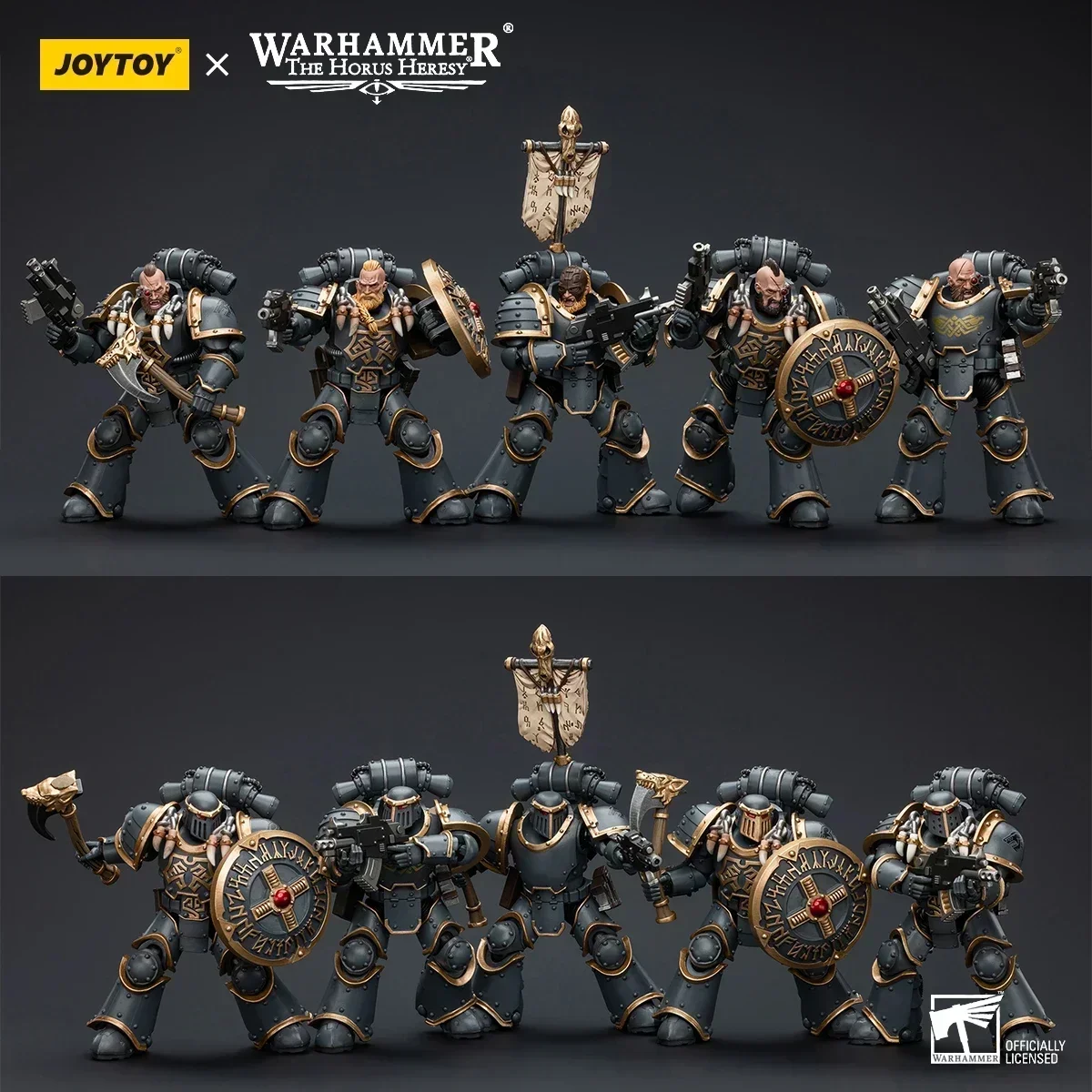 Фото [IN STOCK]JOYTOY Warhammer 30k 1/18 Action Figures Space Wolves Grey Slayer Pack Collection Model Anime Legion Joint Movable Toy №2