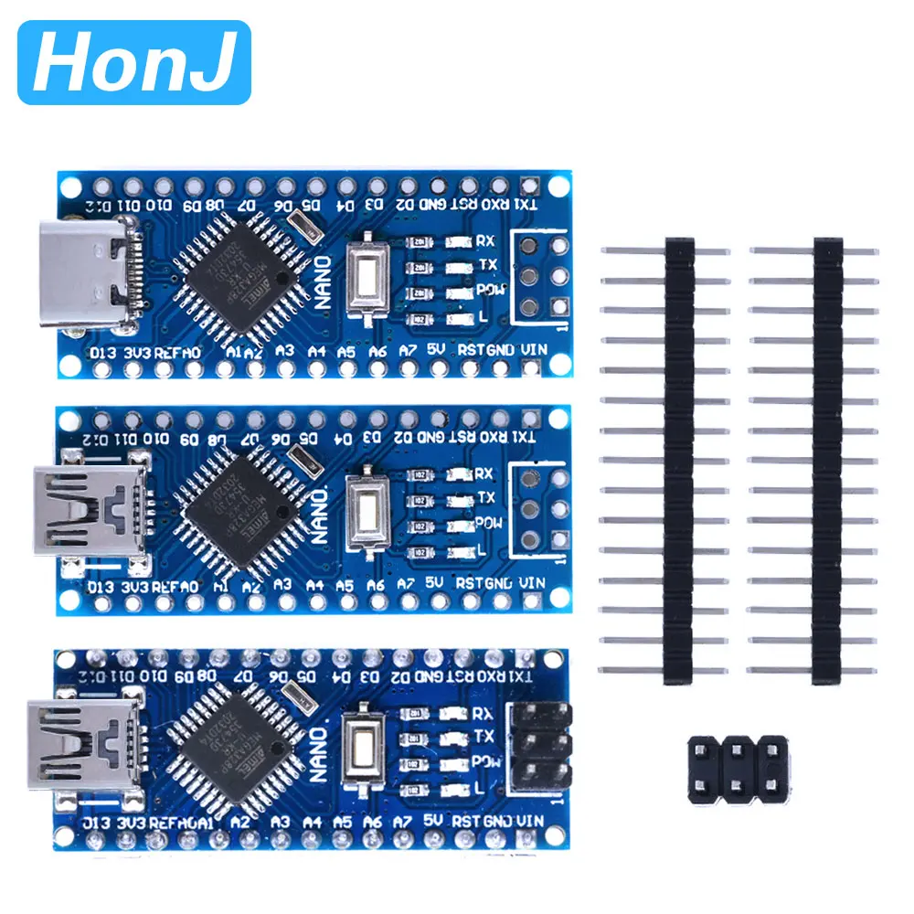 Плата интерфейса Nano V3.0 3,0 ATmega328 CH340G CH340 Mini USB TYPE-C UART, модуль микроконтроллера для микроконтроллера Arduino 5 В