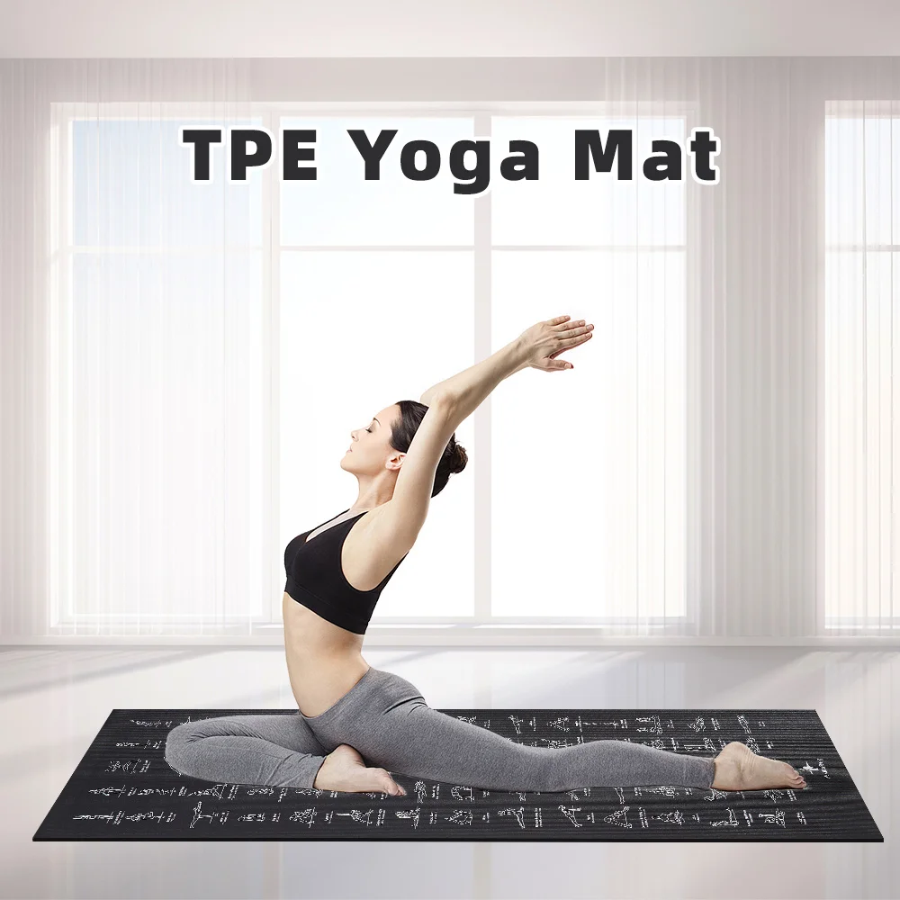

TPE Yoga Mat Anti-skid Sports Fitness Mat For Exercise Yoga And Pilates Gymnastics Mat Fitness Equipment