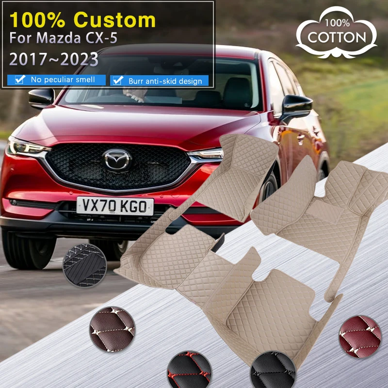 

Car Floor Mats For Mazda CX-5 CX5 KF 2017~2023 Leather Luxury Mat Rugs Carpet Full Set Auto Interior Parts Car Accessories 2018