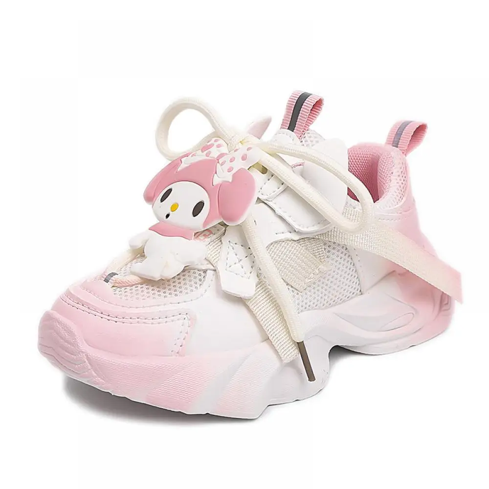 Фото Повседневная обувь Sanrio My Melody для девочек, новый сайт, дышащая спортивная обувь, обувь для папы с милыми героями мультфильмов, удобные нескользящие кроссовки №5