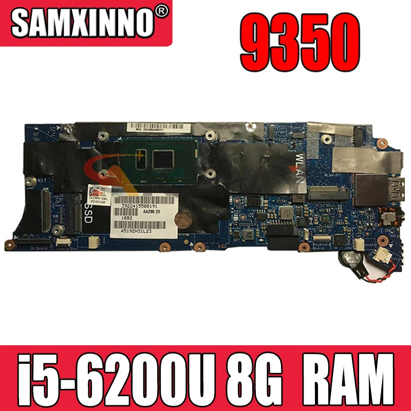 

Материнская плата AAZ80 для ноутбука Dell XPS 9350, 10000 + 8 Гб ОЗУ, 100% f9t 76F9T, полностью протестированная Материнская плата ноутбука